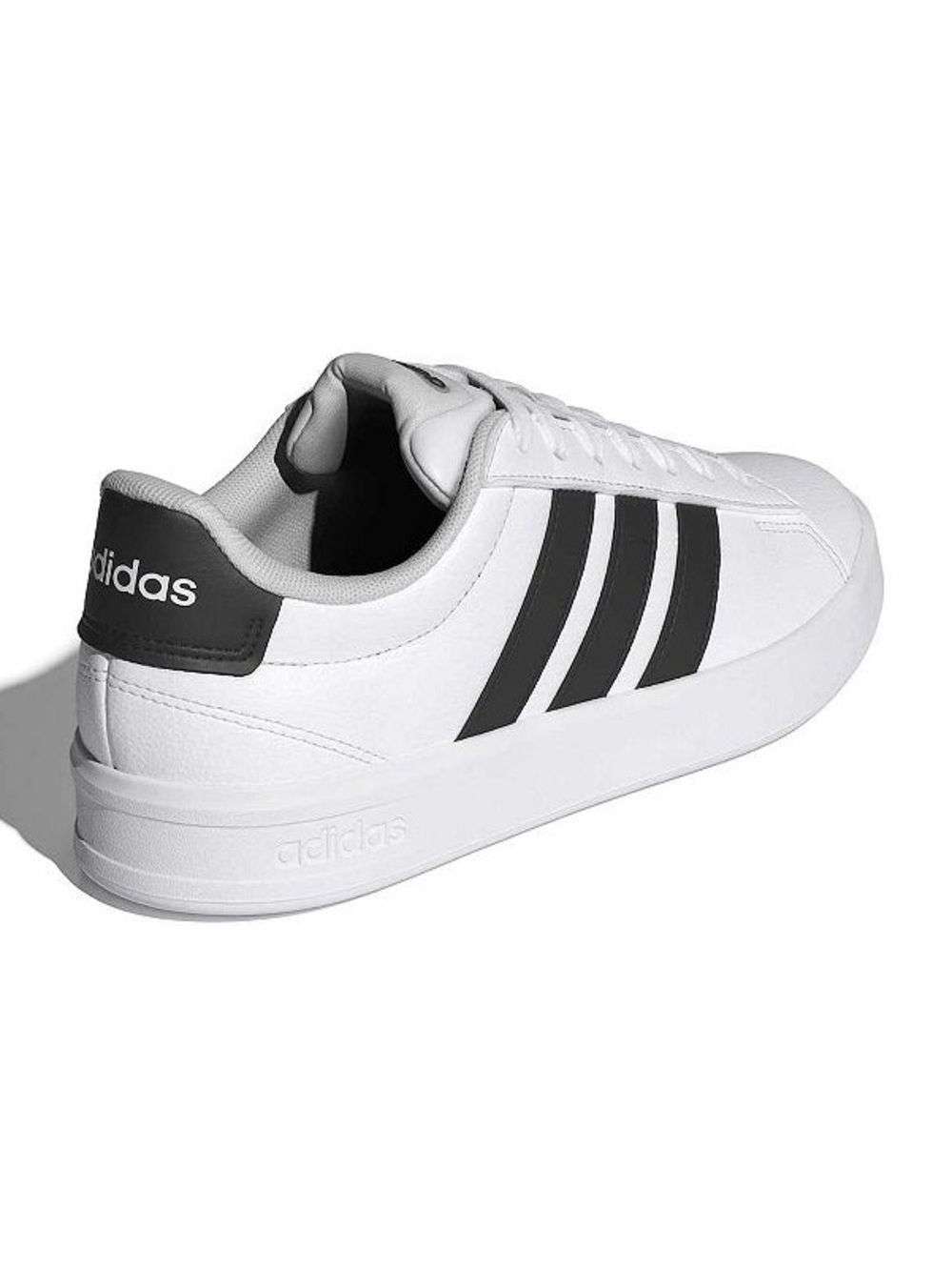 adidas Low-Top White Sneaker with Black Three Stripes